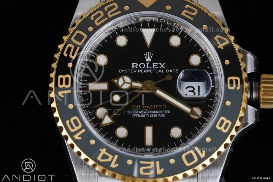 Best Jubilee GRNR Dial II Black TravelReady GMT YG 126713 Master ARF SS Edition New 856 Bracelet V SH3285 on 0105